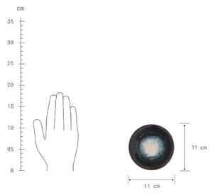 COSMOS kerámia poháralátét, fekete Ø 11 cm