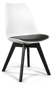 Skandináv stílusú fekete-fehér szék DARK-BASIC