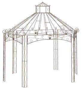 VidaXL Kovácsoltvas Kerti Pavilon - Antik Barna - 400x258x378 cm