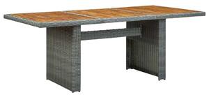 VidaXL Kerti Asztal - Akácfa - Polyrattan - 200x100cm