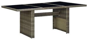 VidaXL Kerti Asztal - Polyrattan - Üveg - 200x100cm