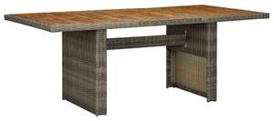 VidaXL Kerti Asztal - Polyrattan - Akácfa - 200x100cm