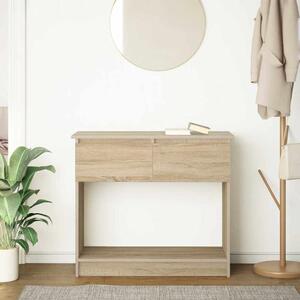 VidaXL sonoma tölgy színű konzolasztal fiókokkal 85,5x38,5x74,5 cm