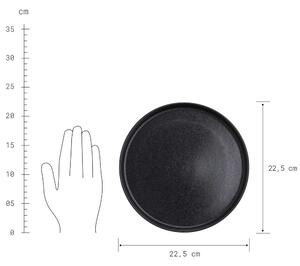 CASA NOVA kistányér, fekete Ø22,5cm