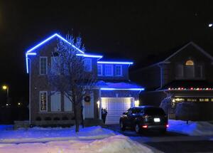 Karácsonyi LED fénycső 9 m 217 LED 8 funkcióval Kék