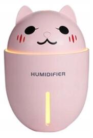 Aroma diffúzor LED USB 4 az 1-ben 320ml PINK CAT