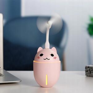 Aroma diffúzor LED USB 4 az 1-ben 320ml PINK CAT