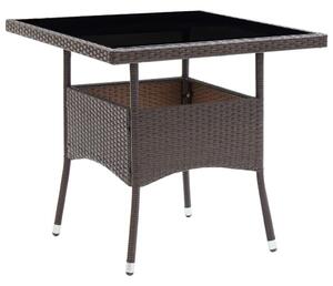 VidaXL Kertasztal - Polyrattan - 80x80 cm