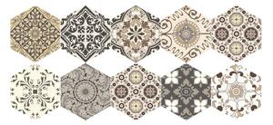 Floor Stickers Hexagons Luiza 10 db-os padlómatrica szett, 40 x 90 cm - Ambiance