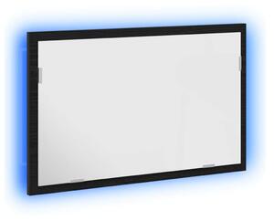VidaXL fekete tölgy fürdőszoba tükör LED világítással 60x8,5x37 cm