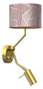 Milagro Fali lámpa ZIGGY 1xE27/40W/230V + 1xGU10/MR11/7W rózsaszín/arany MI1576