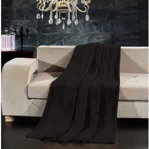 Henry fekete mikroszálas takaró, 70 x 150 cm - DecoKing