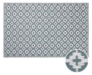 COLOUR CLASH kül- és beltéri szőnyeg, zsályazöld-fehér mozaikos 180 x 118cm