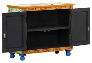 VidaXL kézzel festett tömör mangófa tálalószekrény 70 x 35 x 60 cm