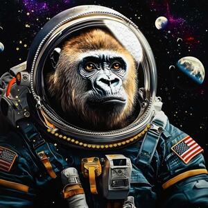 Galactic Gorilla– lakkozott vászonkép