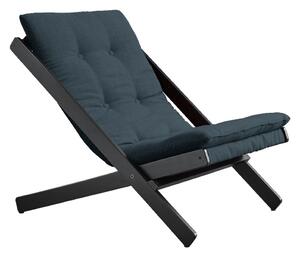 Boogie Black/Petrol Blue kék összecsukható bükkfa fotel - Karup Design