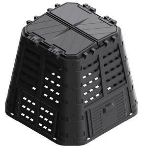 VidaXL fekete kerti komposztáló 93,3 x 93,3 x 80 cm 480 l