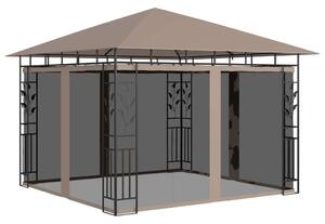 VidaXL pavilon szúnyoghálóval 3 x 3 x 2,73 m, 180 g/m², tópszínű