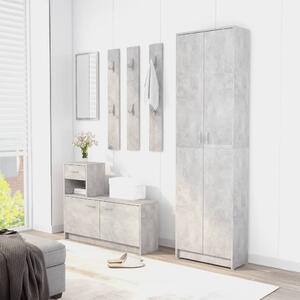 VidaXL betonszürke szerelt fa előszobaszekrény 55 x 25 x 189 cm