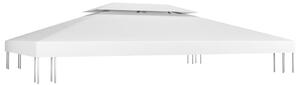 VidaXL fehér kétszintes pavilon-tetőponyva 310 g/m² 4 x 3 m
