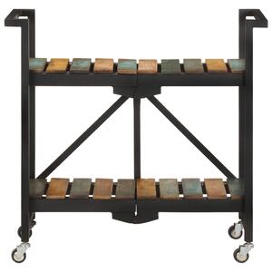 VidaXL tömör újrahasznosított fa zsúrkocsi 87 x 36 x 81 cm
