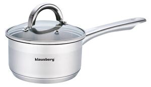 Klausberg Premium szószosedény 1.0L, Ø14 cm- rozsdamentes acél, edzett üveg fedő (KB-7132)