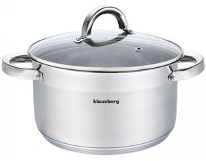 Klausberg Premium lábos 6.0L, Ø24 cm- rozsdamentes acél, edzett üveg fedő (KB-7126)