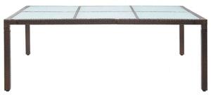 VidaXL Kültéri Étkezőasztal - Polyrattan - Barna - 200x150 cm