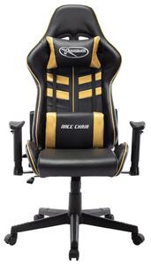 VidaXL fekete és arany színű műbőr gamer szék