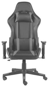VidaXL szürke PVC forgó gamer szék