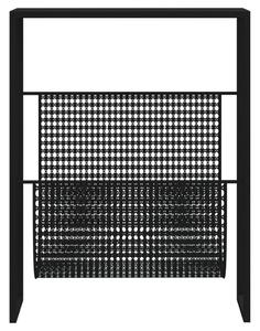 VidaXL fekete acél újságtartó állvány 35 x 15 x 45 cm