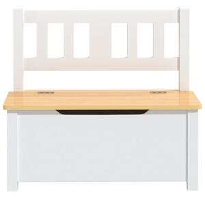 VidaXL fehér-bézs MDF gyermek tárolópad 60 x 30 x 55 cm