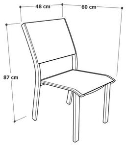 Szürke fém kerti szék szett 4 db-os Mistral – Ezeis