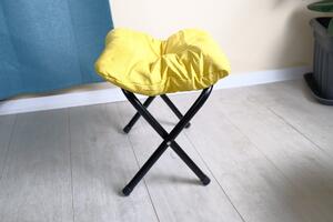 Állítható fotel lábtartóval Yellow Perfetto