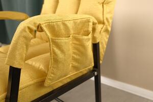 Állítható fotel lábtartóval Yellow Perfetto