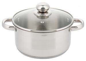 Kinghoff lábos 3L, Ø20 cm- rozsdamentes acél, edzett üveg fedő (KH-4329)