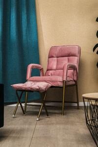 Állítható fotel lábtartóval Pink Elegance