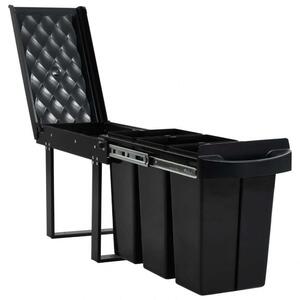 VidaXL Konyhaszekrény Szemetesszett - 3 Rekeszes - 36L