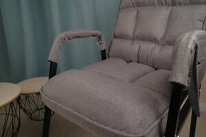 Állítható fotel lábtartóval Light Grey Perfetto