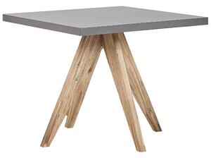 Szürke Négyzet Alakú Betonhatású Kerti Asztal 90 x 90 cm OLBIA