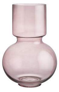 BELLA üveg váza, rózsaszín 30 cm