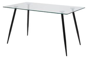 Wilma étkezőasztal üveglappal, 140 x 75 cm - Actona
