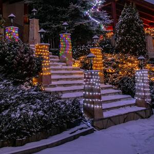 Karácsonyi LED fénycső 27 m 486 LED 8 funkcióval Meleg fehér