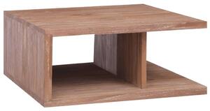 Teakfa Dohányzóasztal - C-alakú - 70x70x30 cm
