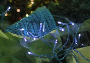 Dekorációs LED elemes világítás, 15 LED, 2,1 m, kék