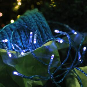 Dekorációs LED elemes világítás, 15 LED, 2,1 m, kék