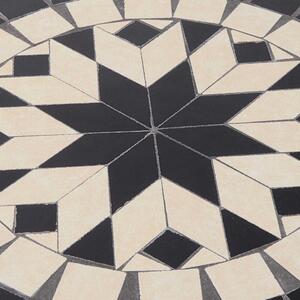 PALAZZO mozaikos kerti asztal krém/fekete, Ø35 cm