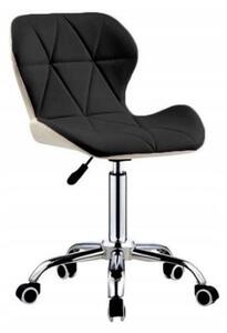 Bőr irodai szék White - Black