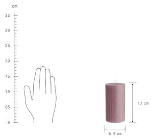 RUSTIC gyertya, rózsaszín 13cm
