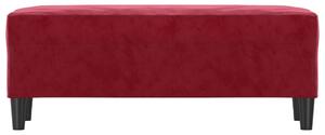 VidaXL bordó bársony pad 100x35x41 cm